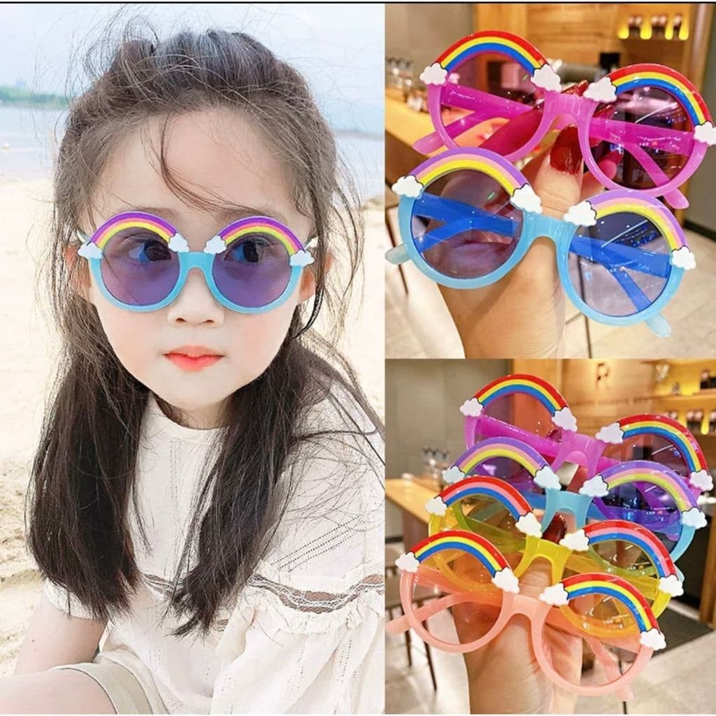 Óculos de sol arco-iris para crianças Moda Meninos Meninas Óculos de sol Meninas Óculos de sol Arco-Íris Presentes bonitos
