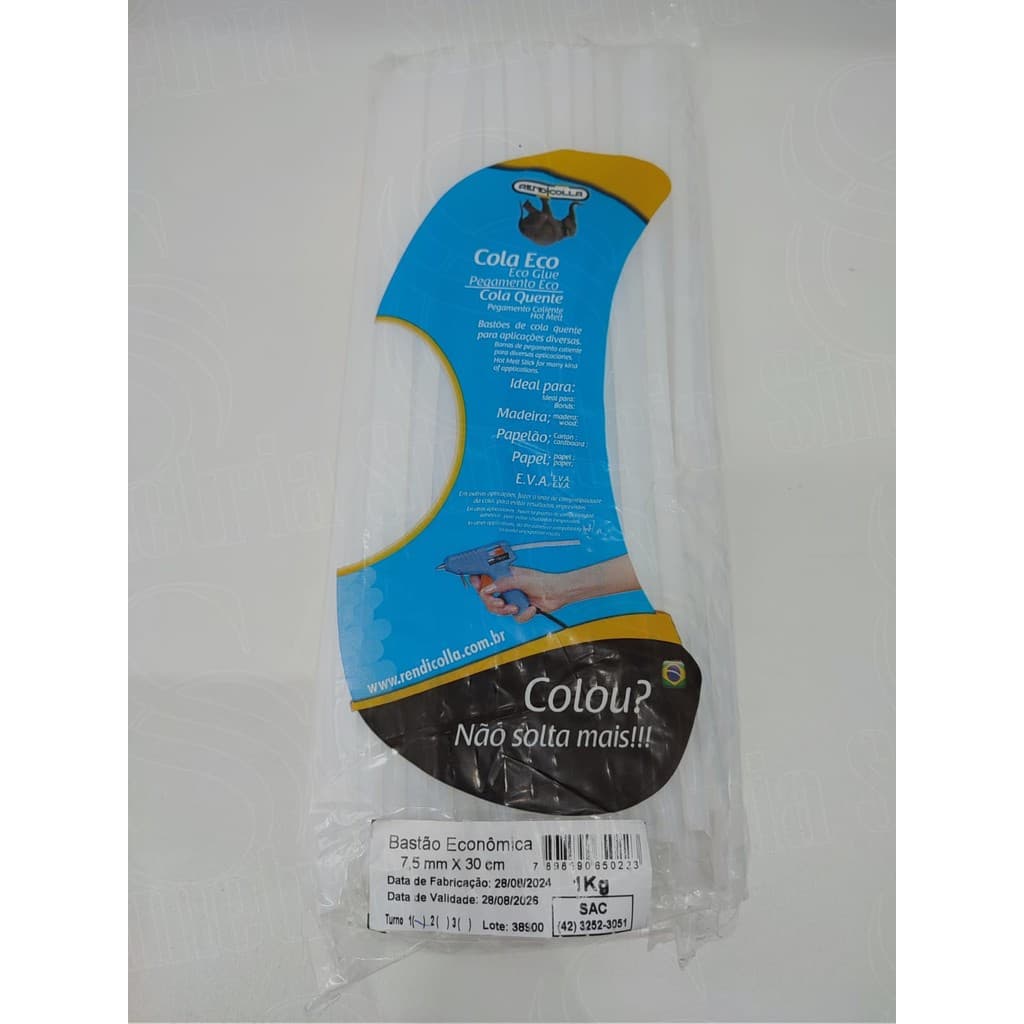 BASTÃO DE COLA QUENTE 1KG 7,5mm (FINO)