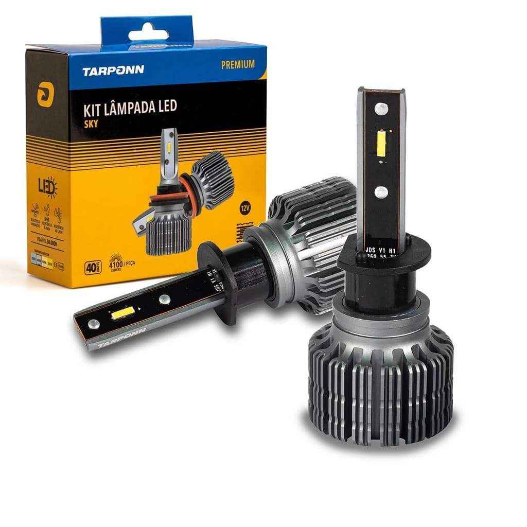 Kit Lampada Led Sky 6000k H1 80w 8200lm Tarponn