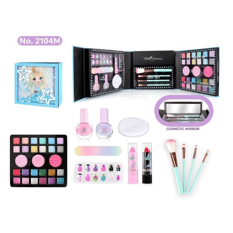 Kit Maquiagem Infantil Completo Lavável Estojo Com Acessórios Menina Princesa Lançamento