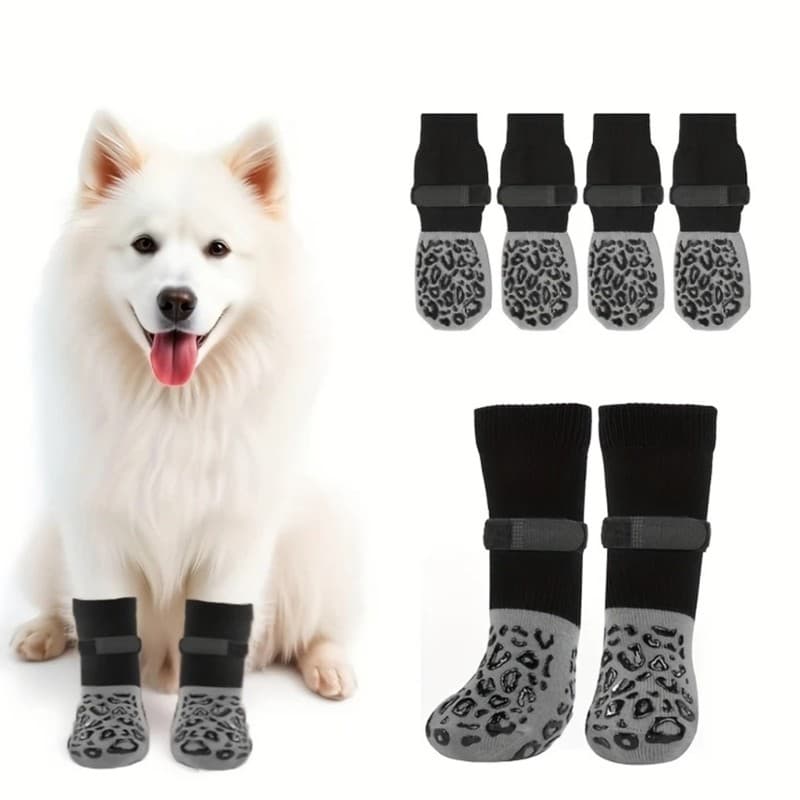 Estone Pet Tracting Meias Botas Elásticas Aperto Seguro Sapatos Para Cães Idosos Evitar Lambidas E Morder