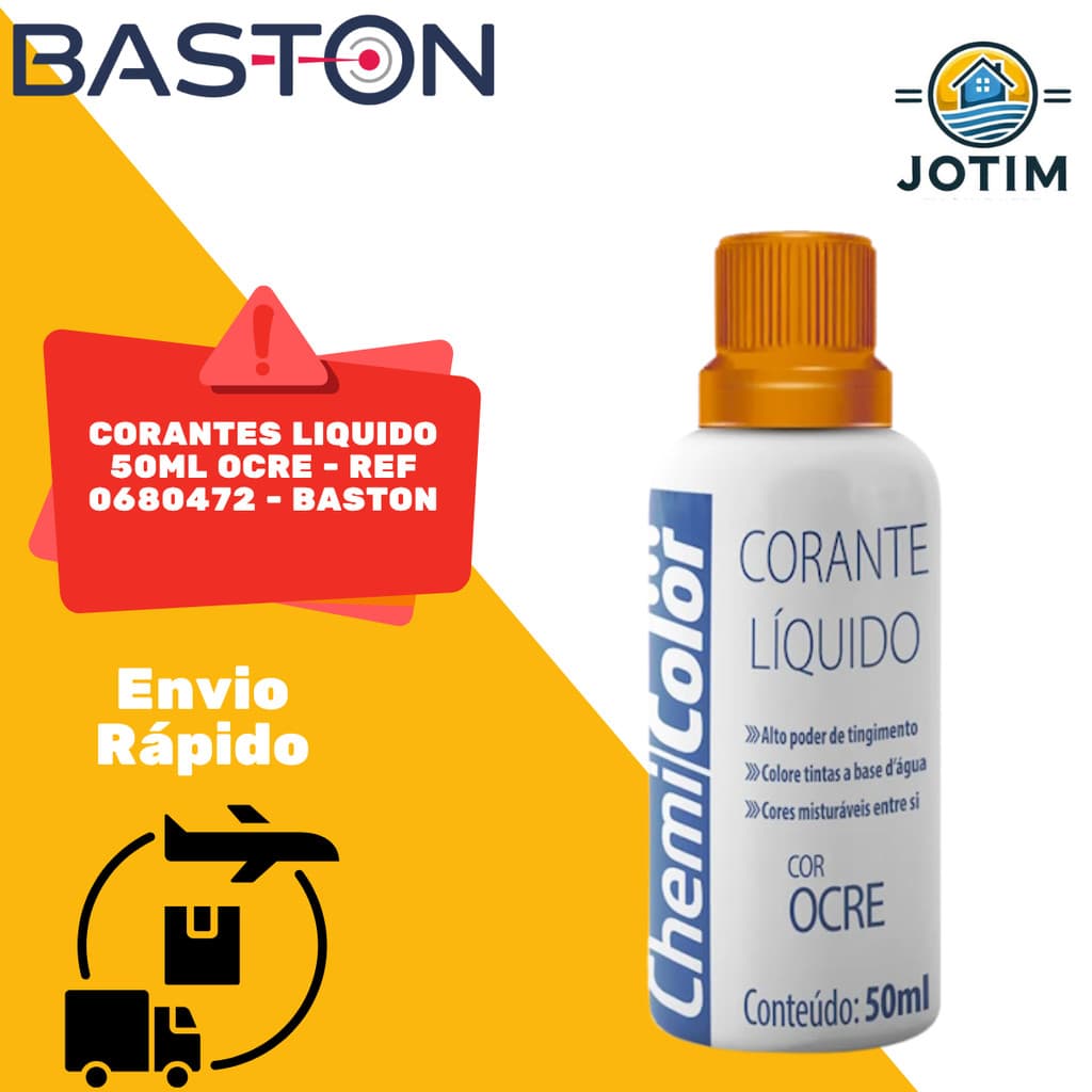 Corante Líquido Ocre Chemicolor 50 ml Baston