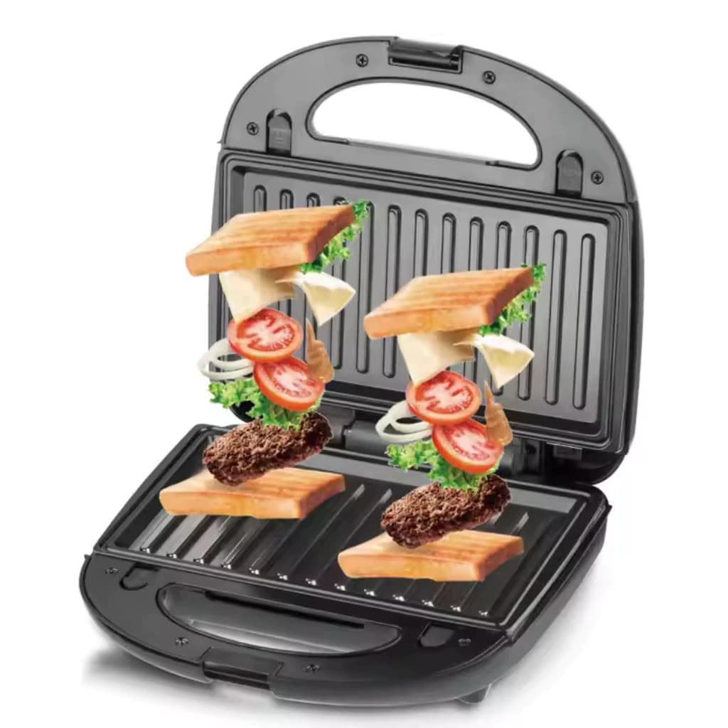 Grill 4 em 1 Waffle Sanduicheira Grill Donuts Antiaderente 110v e 220v