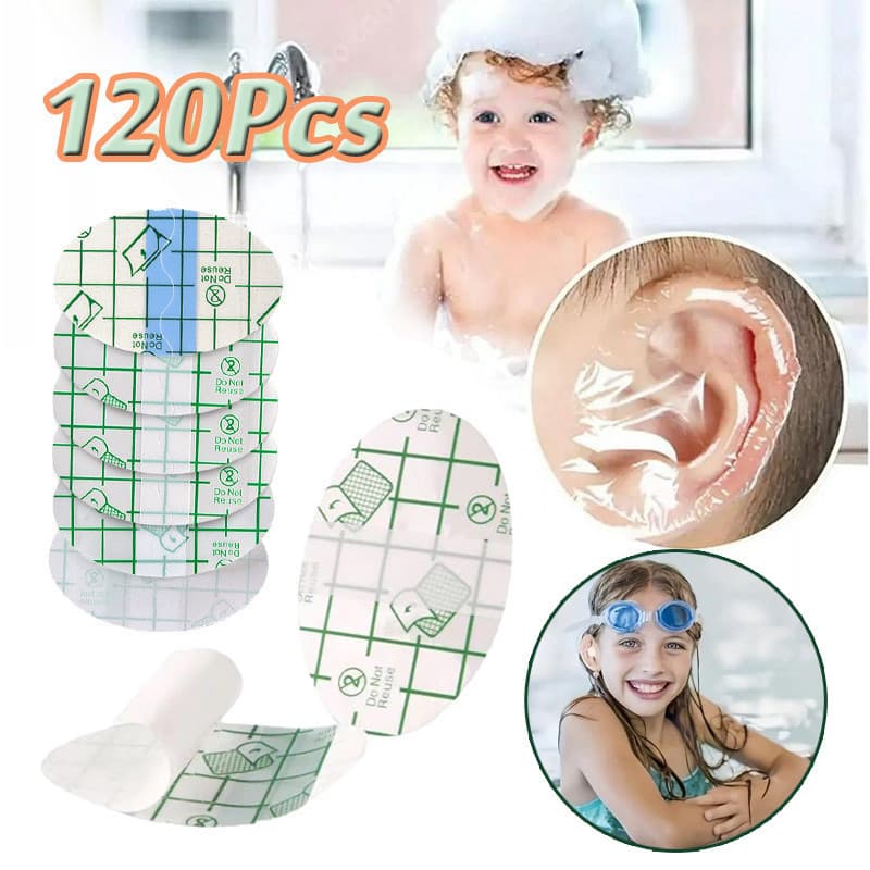 Kit 100 Protetores De Ouvido Bebê Impermeável Touca Protetor De Orelha Para Natação E Banho Infantil/Adulto