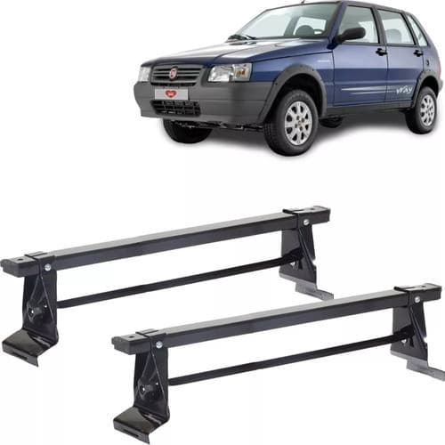 Par 2 Peças Rack Teto Uno 4 Portas 04 05 06 07 08 A 10 Preto