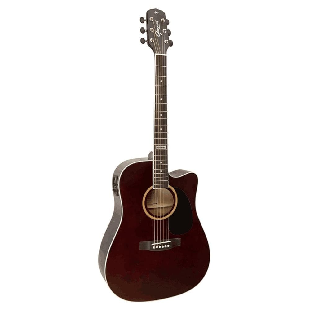 VIOLAO GIANNINI GF-1D CEQ TDW FOLK CUTAWAY ELÉTRICO TRANS DARK WINE AÇO