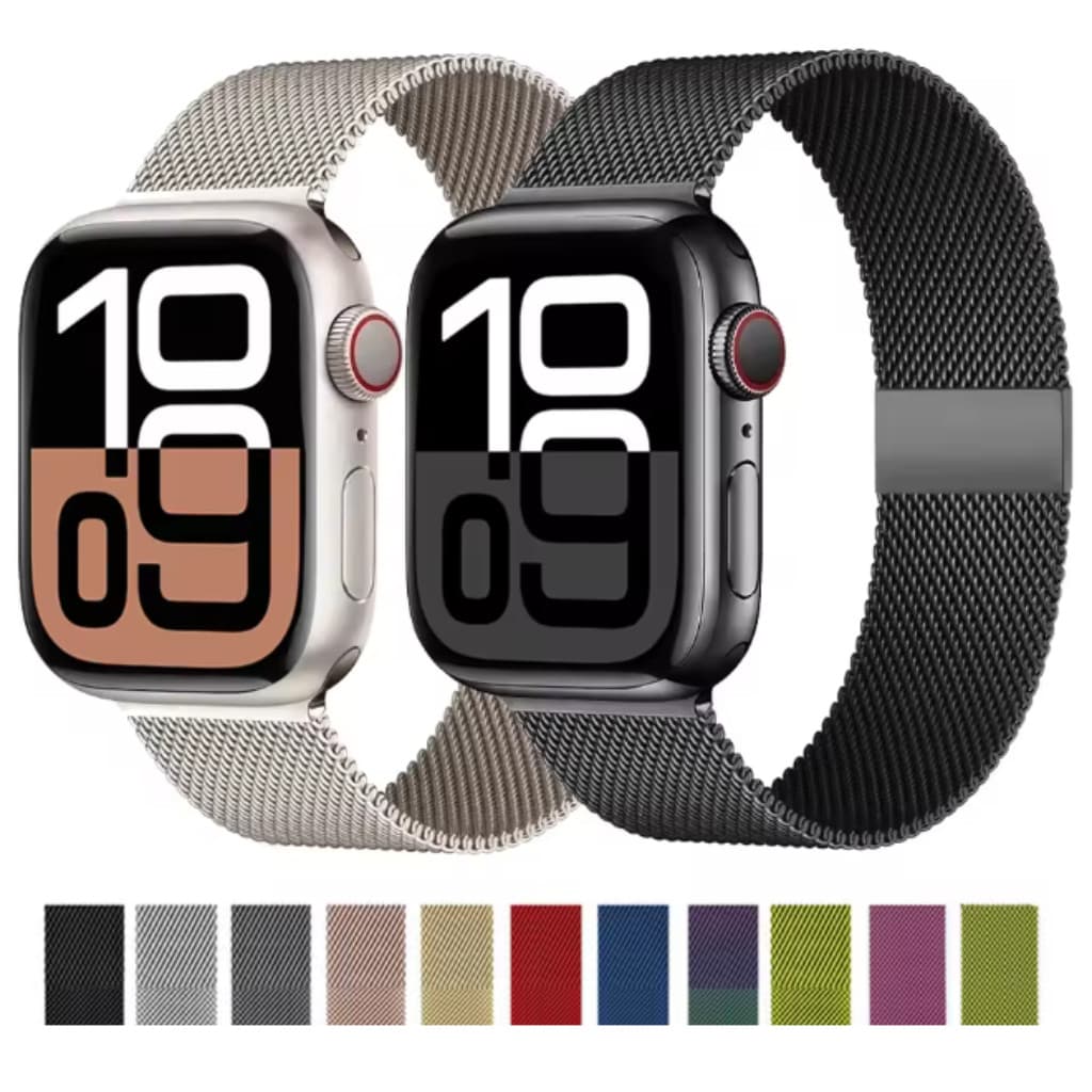 Pulseira De Metal Milanese Com Fecho Magnético Smartwatch Relógio Tamanho 38/40/41mm e 42/44/45/49mm