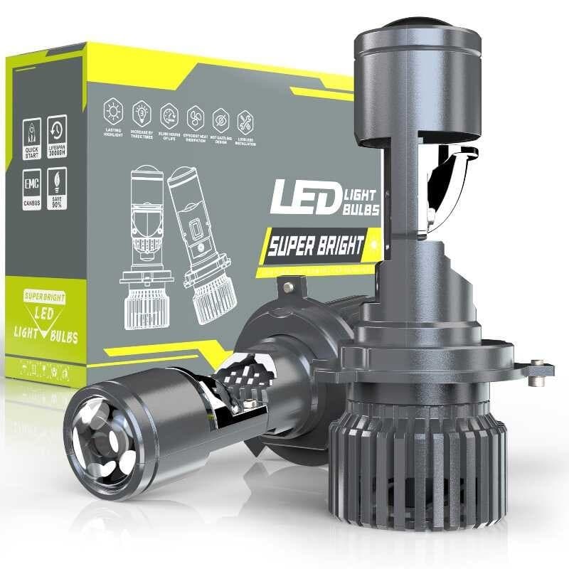 Par Ultra Led Lâmpada Super Led H4 Mini Projetor LED 200w 30000lm Carros Motos Alto Brilho Fácil Instalação