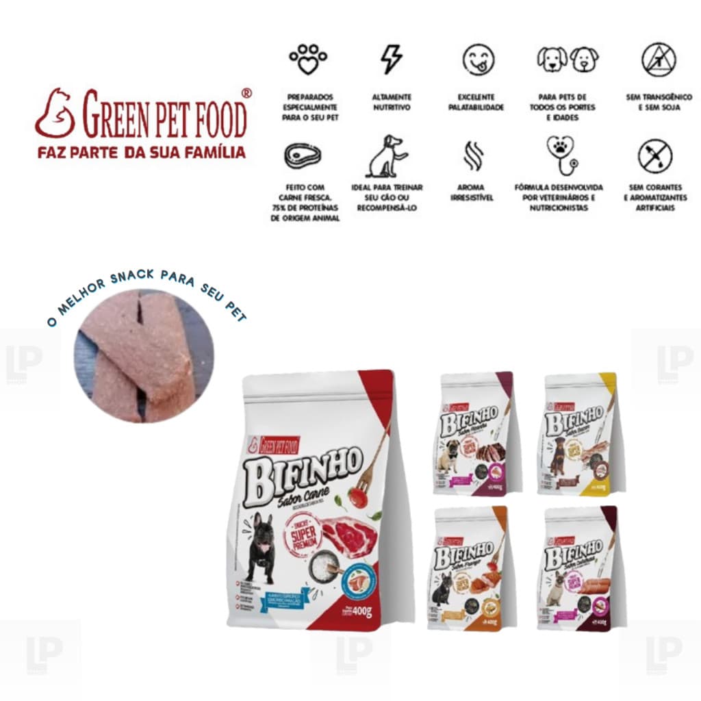 Bifinhos Green Pet Para Cães Petisco Saboroso e Saudável Recompensa Treino