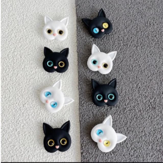kit 2 unidade Suporte de celular Pop socts gato preto gato branco suporte de dedo para apoio de celular