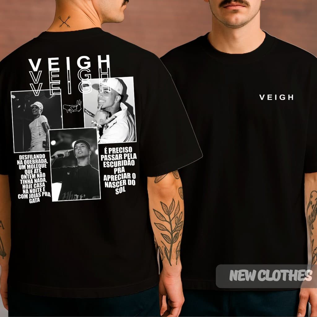 Camiseta Rapper Veigh Unissex Rap Nacional Mil Maneiras Hip Hop