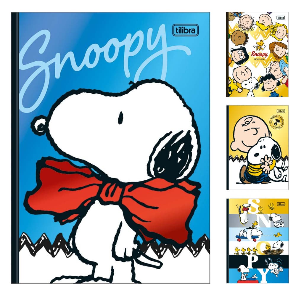 Caderno Brochura Colegial CD Folhas Decoradas Tilibra Snoopy