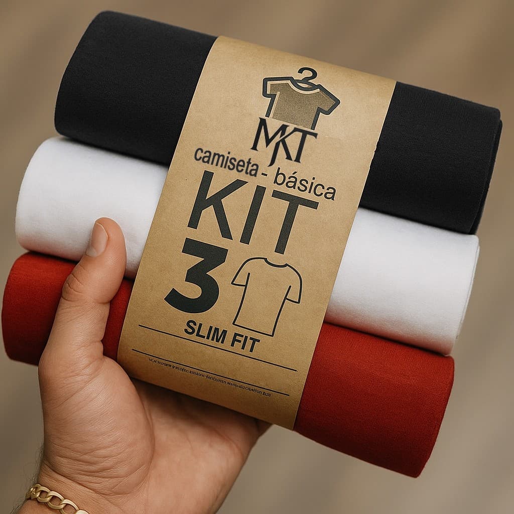 Kit 3 Camisetas Pima 100% Algodao Fio 30.1 Premium