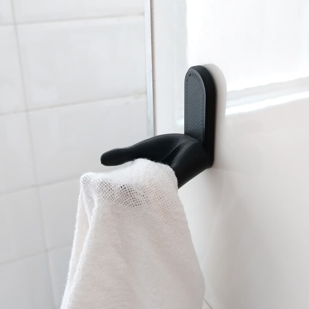 Gancho de Parede Mão Pequena C/ Adesivo ou Parafuso Para Pano de Prato e Roupas