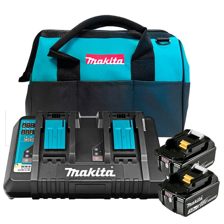 Kit Energia Maleta 2 Baterias 18v Bl1830b + Carregador Dc18rd 220v Makita - Kitmakdc18rd220