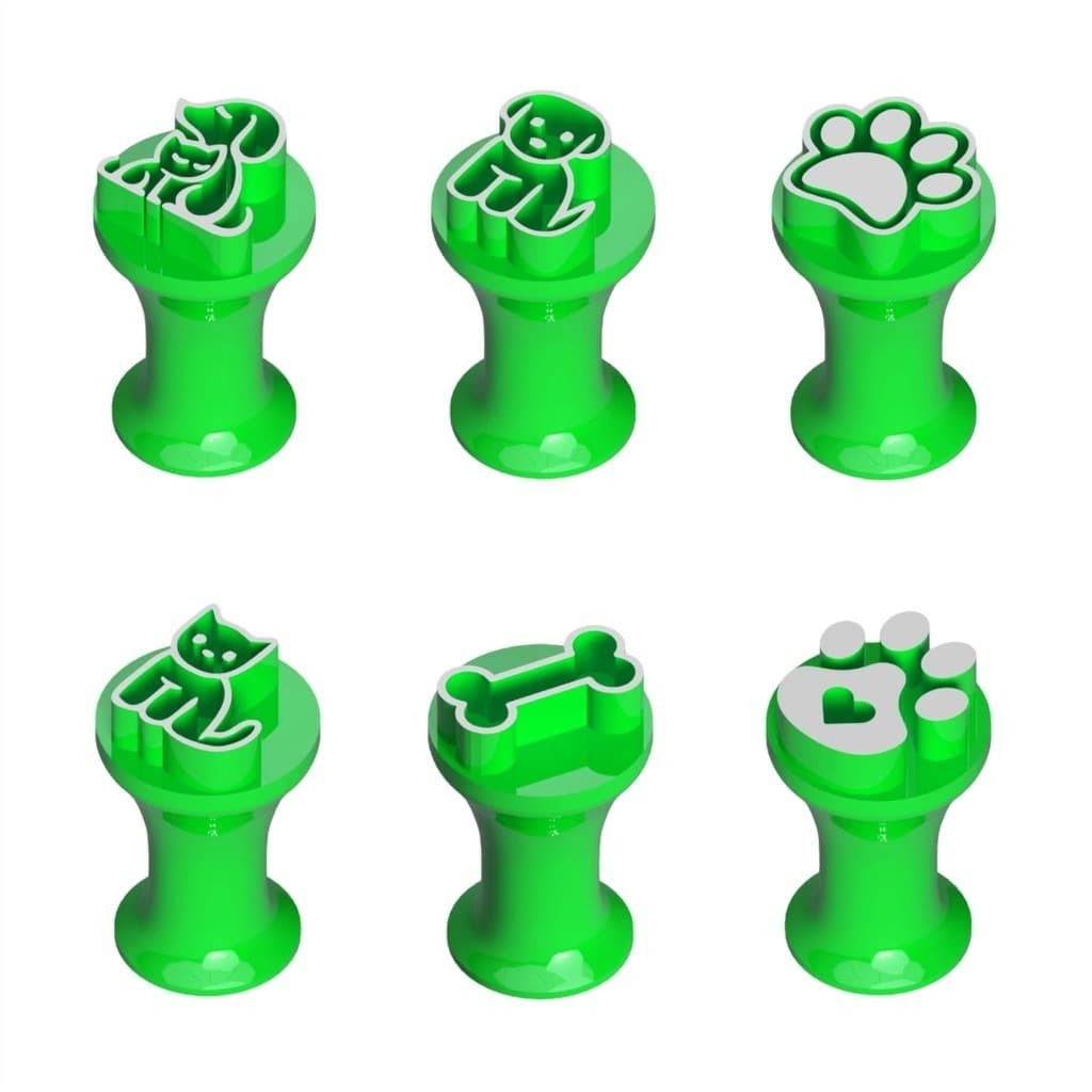 Carimbo KIT Pets Cachorros Gatos Osso Pata 6 Modelos
