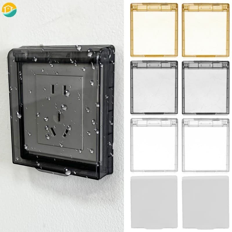 Tampa Protetora De Interruptor À Prova D'água De Luz Universal ABS Protetor Elétrico Auto-Adesivo Acessórios De Tomada De Banheiro