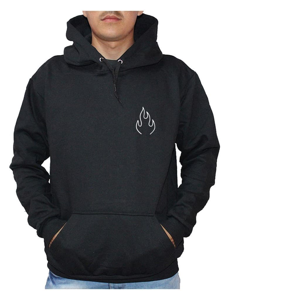 Moletom canguru flegomai tumblr blusa de frio unissex fogo