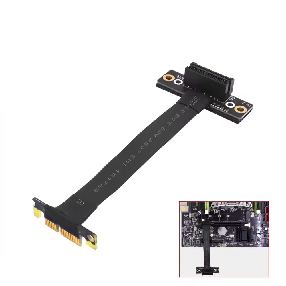 Cabo Extensor Flexível Pcie Pci-e Express X1 12cm TSR030