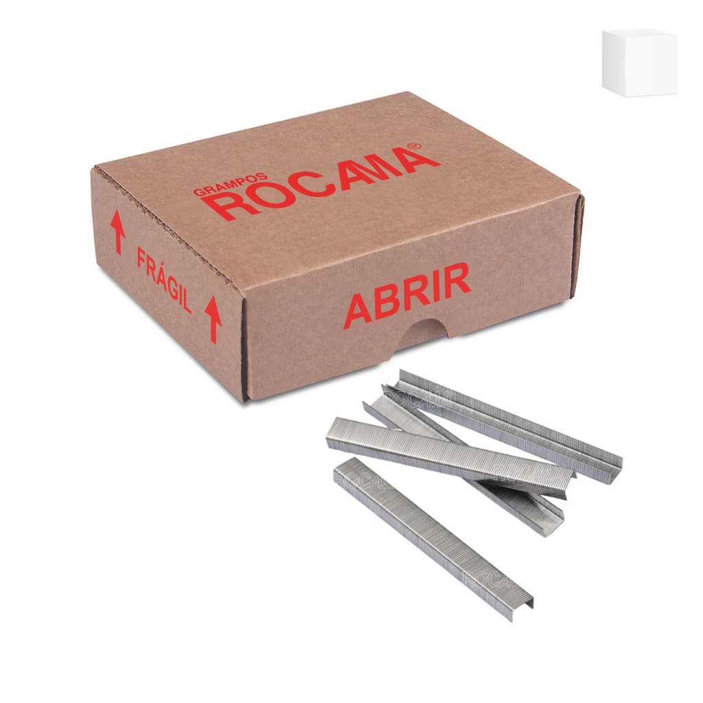 Grampo 80/08 Galvanizado Rocama (caixa c/13750 grampos)