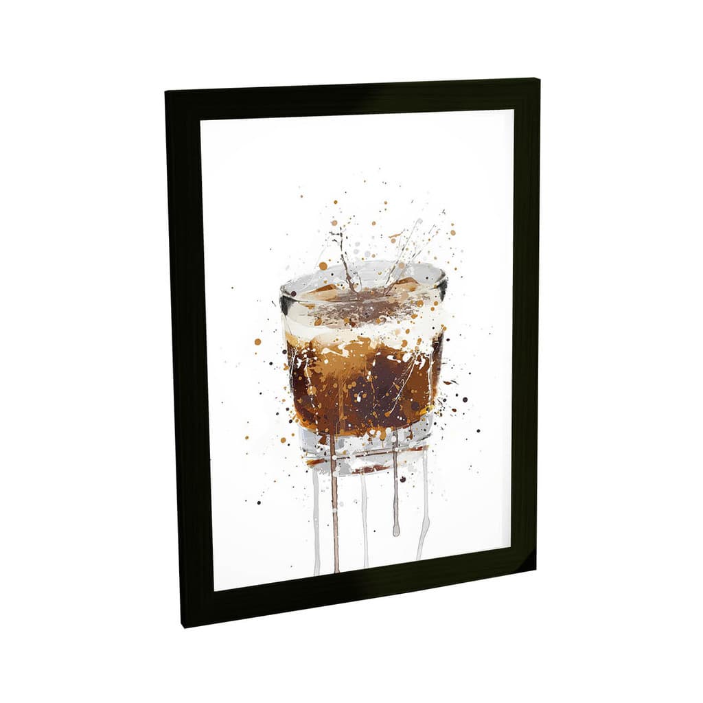 Quadro Decorativo Bebida Copo De Conhaque Ilustração Bar Cozinha Decoração