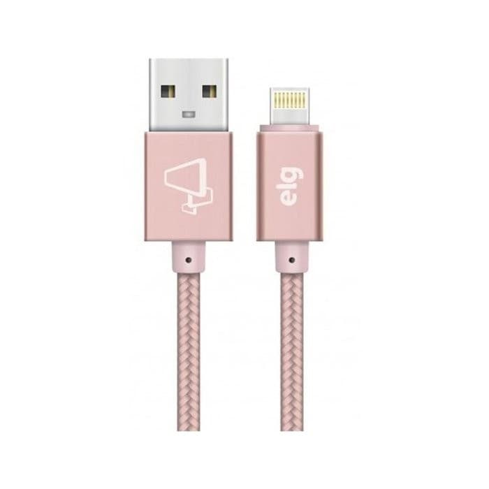 Cabo Lightning para Iphone Ipad Reforçado Rosa L810BRG Elg