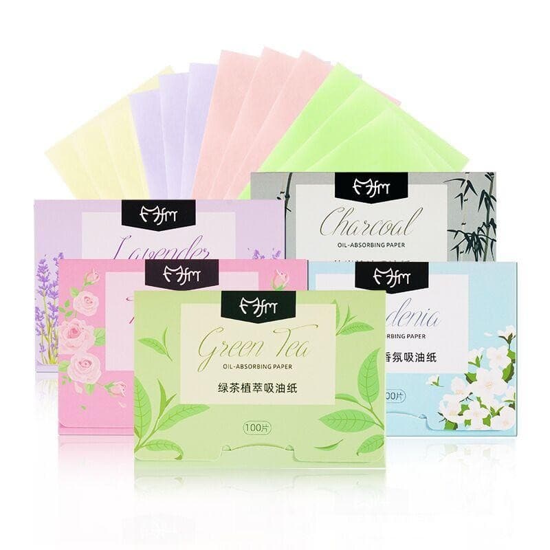 100 Peças Folhas De Papel Absorvente De Óleo Facial , Limpador De Tratamento De Acne