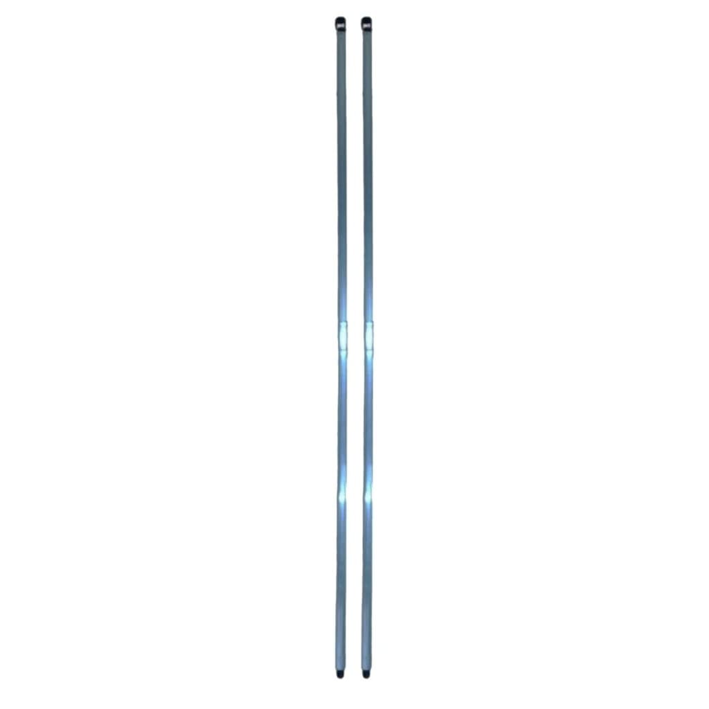 Cabo Alumínio 150cm Em 2 Partes 75cm + Adaptador Rosca Fina Kit Com 2 Unidades