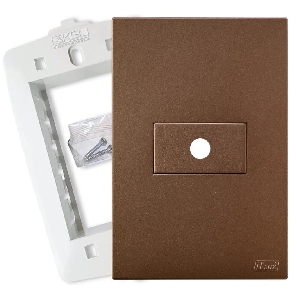 Espelho Com Furo Placa 4x2 Chuveiro Corten Fosco Recta Blux