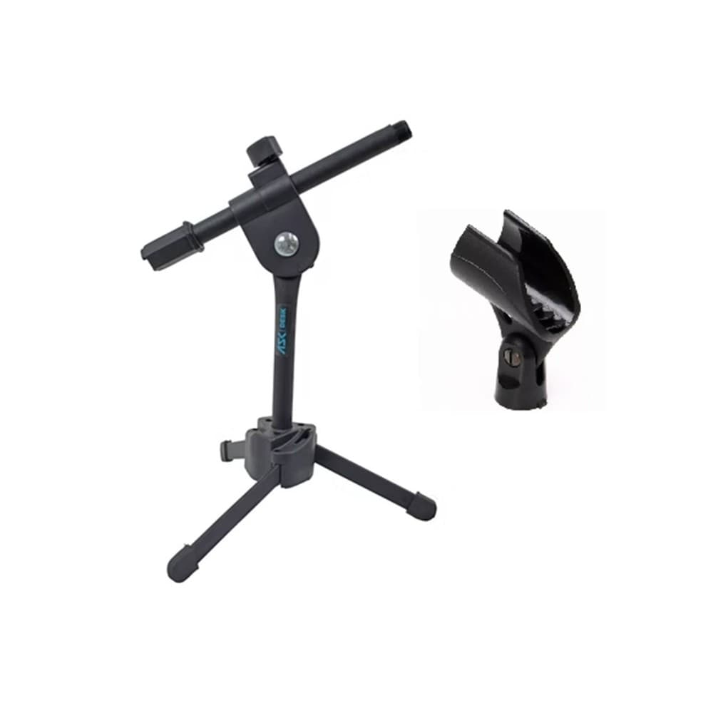 Pedestal Suporte Microfone Mesa Ou Mini Banner ASK +Cachimbo