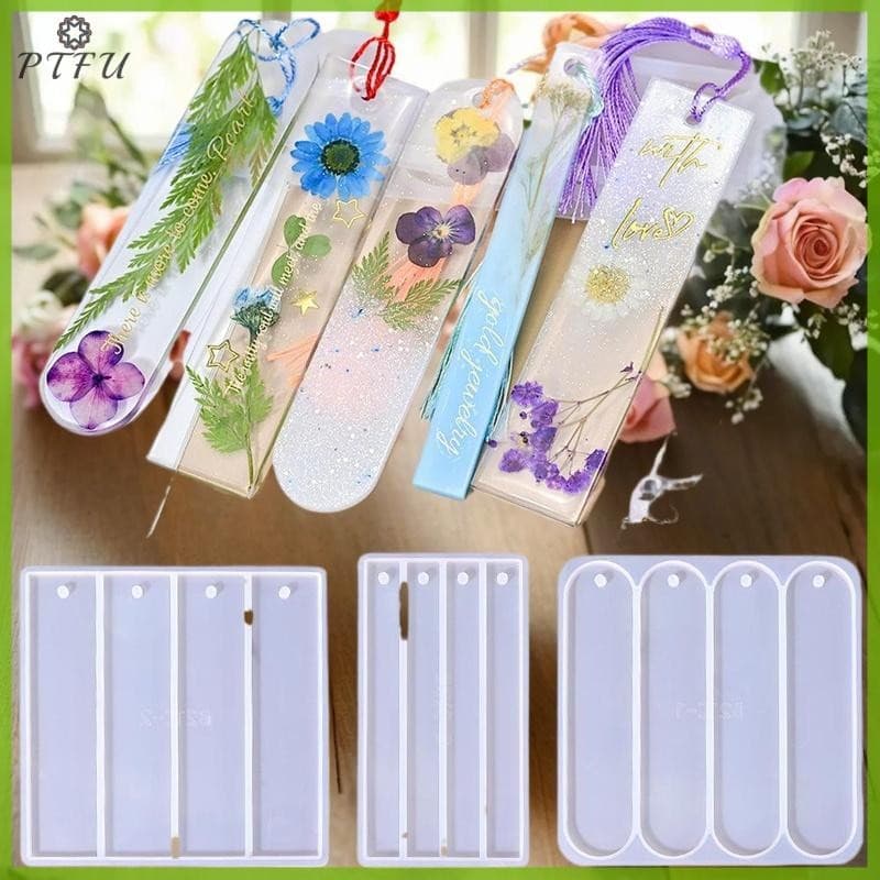 PTFU > Marcador Molde De Silicone Retângulo Resina Epóxi Fundição Para DIY Cristal Livro Decoração Artesanato Acessórios
