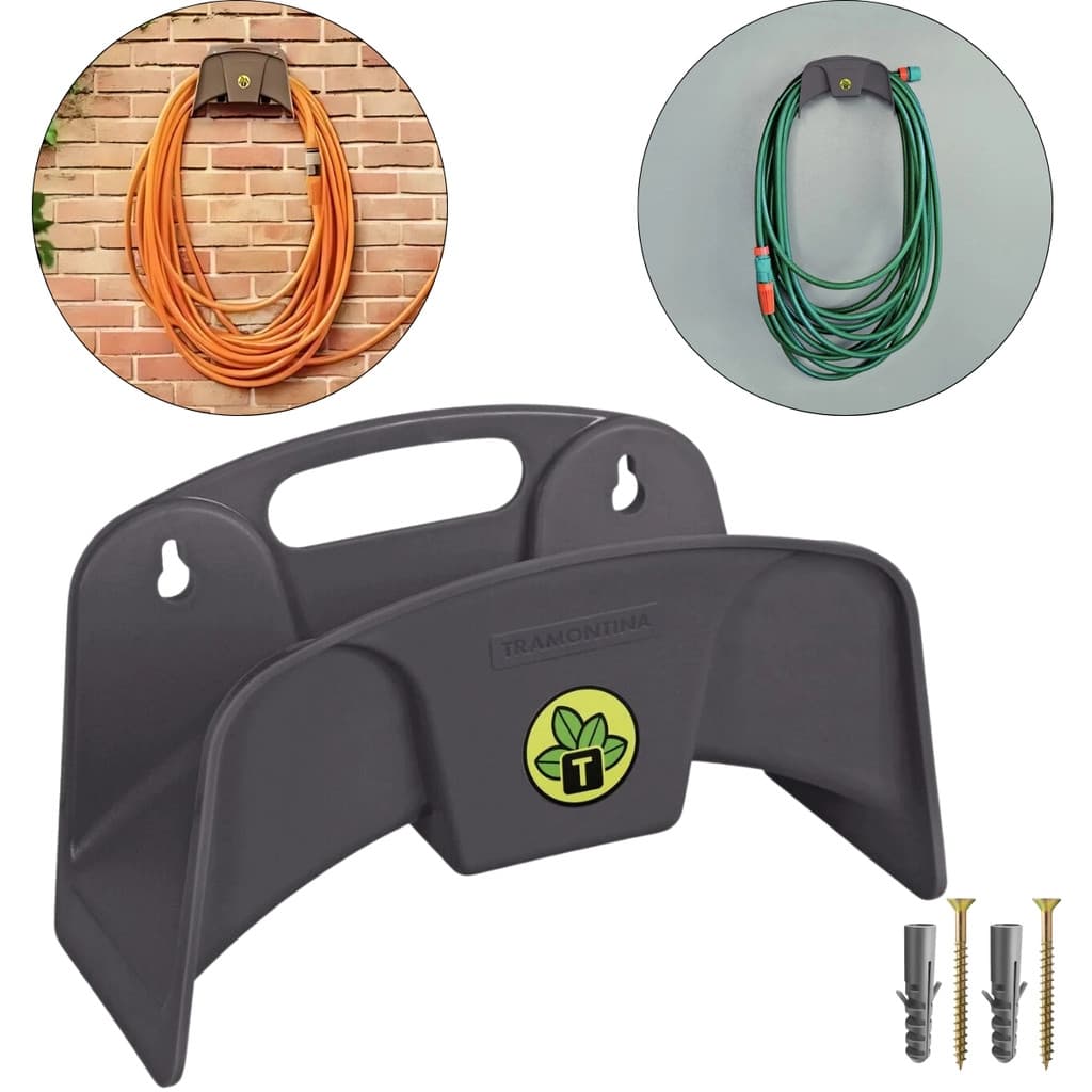 Suporte Plástico Enrolador Porta Mangueira Parede Fixo | Tramontina
