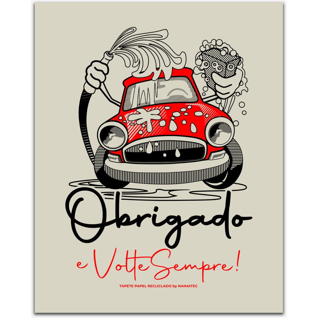 TAPETE DE PAPEL RECICLADO P/LAVA RÁPIDO CARRO NA DUCHA VOLTE SEMPRE 40x50CM PACOTE COM 4 QUILOS