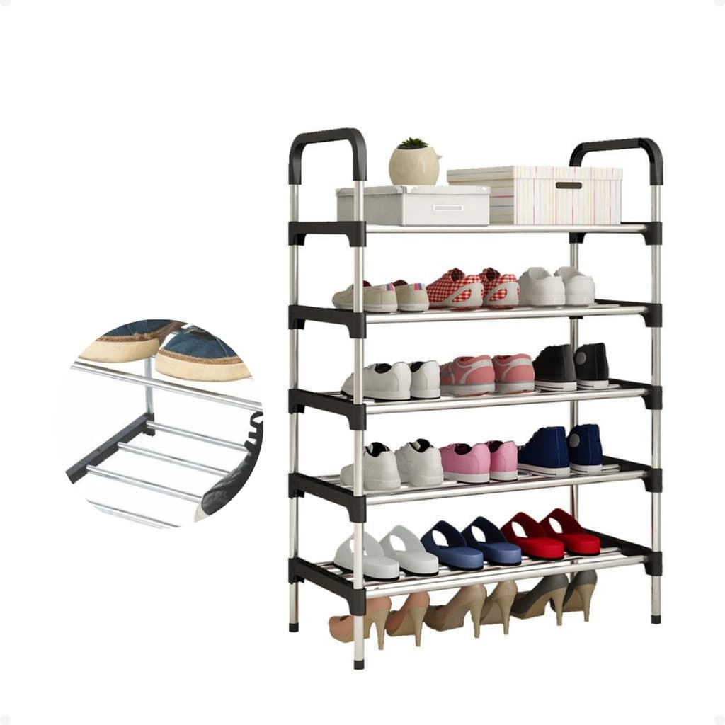 Rack Sapateira Organizadora 5 Andares Inox Multiuso Vertical