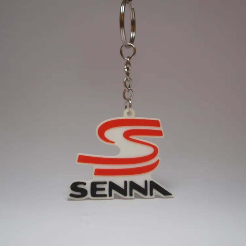 Chaveiro Logotipo Senna Estilizado Clássico Fórmula 1 Ayrton Ícone Automobilismo Colecionável Retro