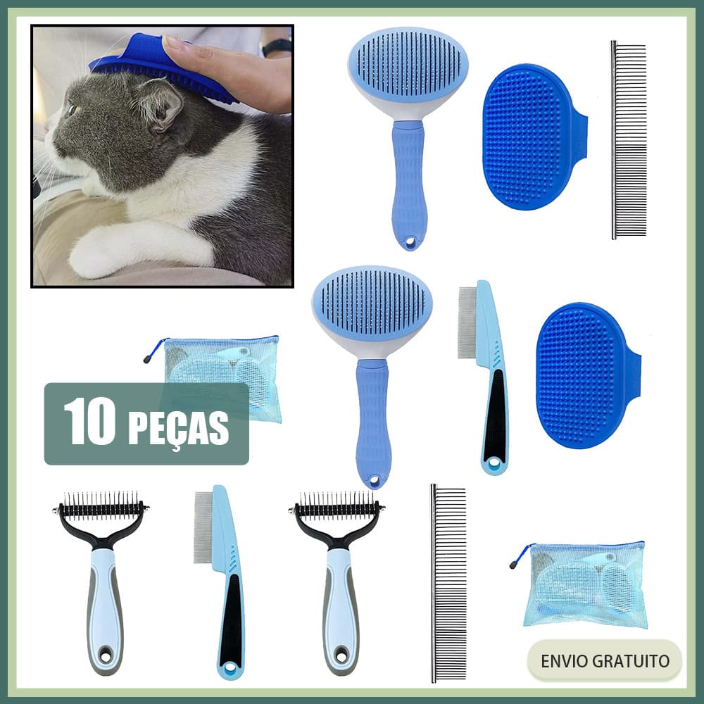 10x escova para tosquia de animais de estimação escova de descamação escova de tosquia escova em linha escova de banho