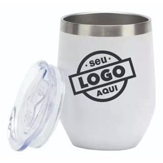 Copo Térmico Com Tampa 360 ml Personalizado Nome Logo  Time
