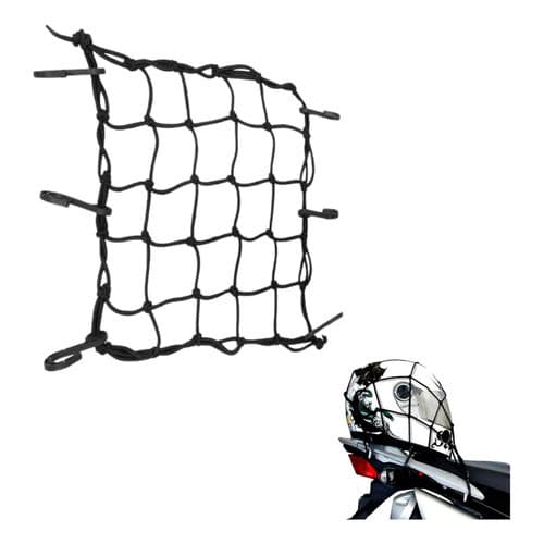 Rede Elástica Aranha P/ Moto Bagageiro Capacete 35x35 Univ.