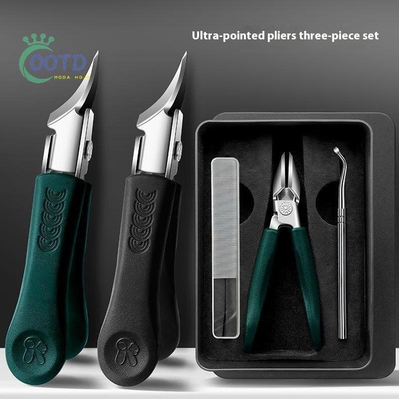 Moda Hoje Super Inclinado Cortador De Unhas Apontado Anti-Respingo Grosso Alicate Tesoura Ferramentas De Cuidados Com As