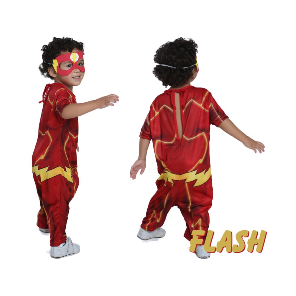 Fantasia Infantil Heróis Curta Short Flash