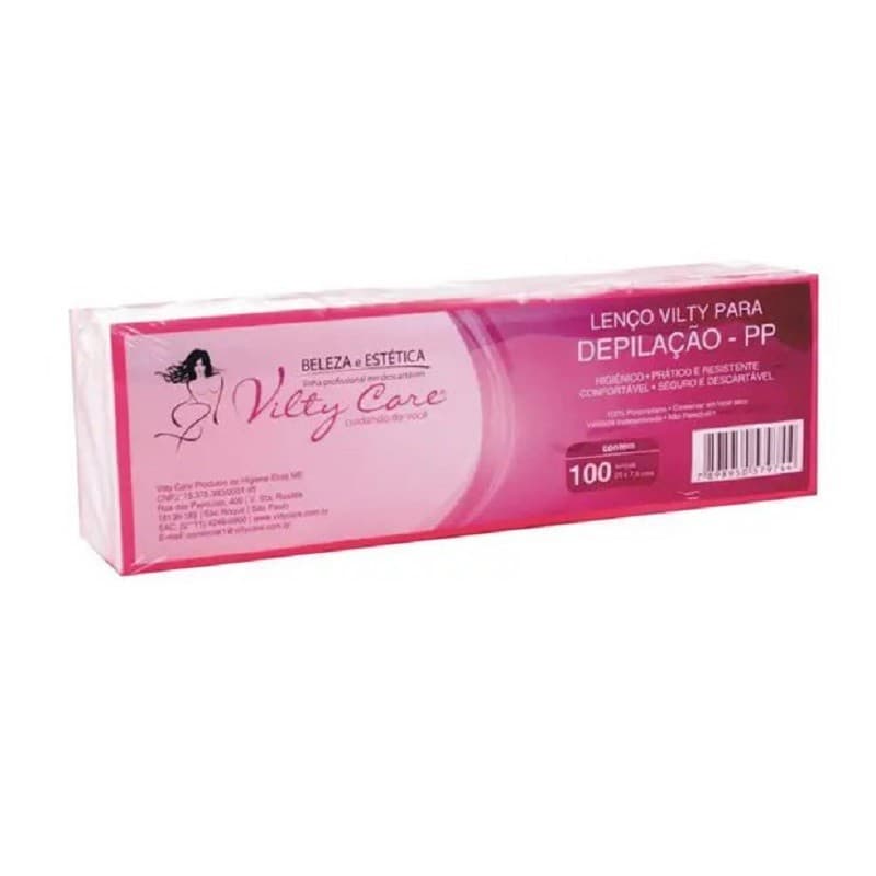 Papel de Depilacao Vilty Care PP 23 X 7,2cm - C/ 100 und