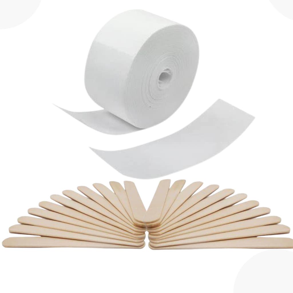 200 PALITO LARGO DEPILAÇÃO + 100 MTS ROLO PAPEL DE DEPILAÇÃO