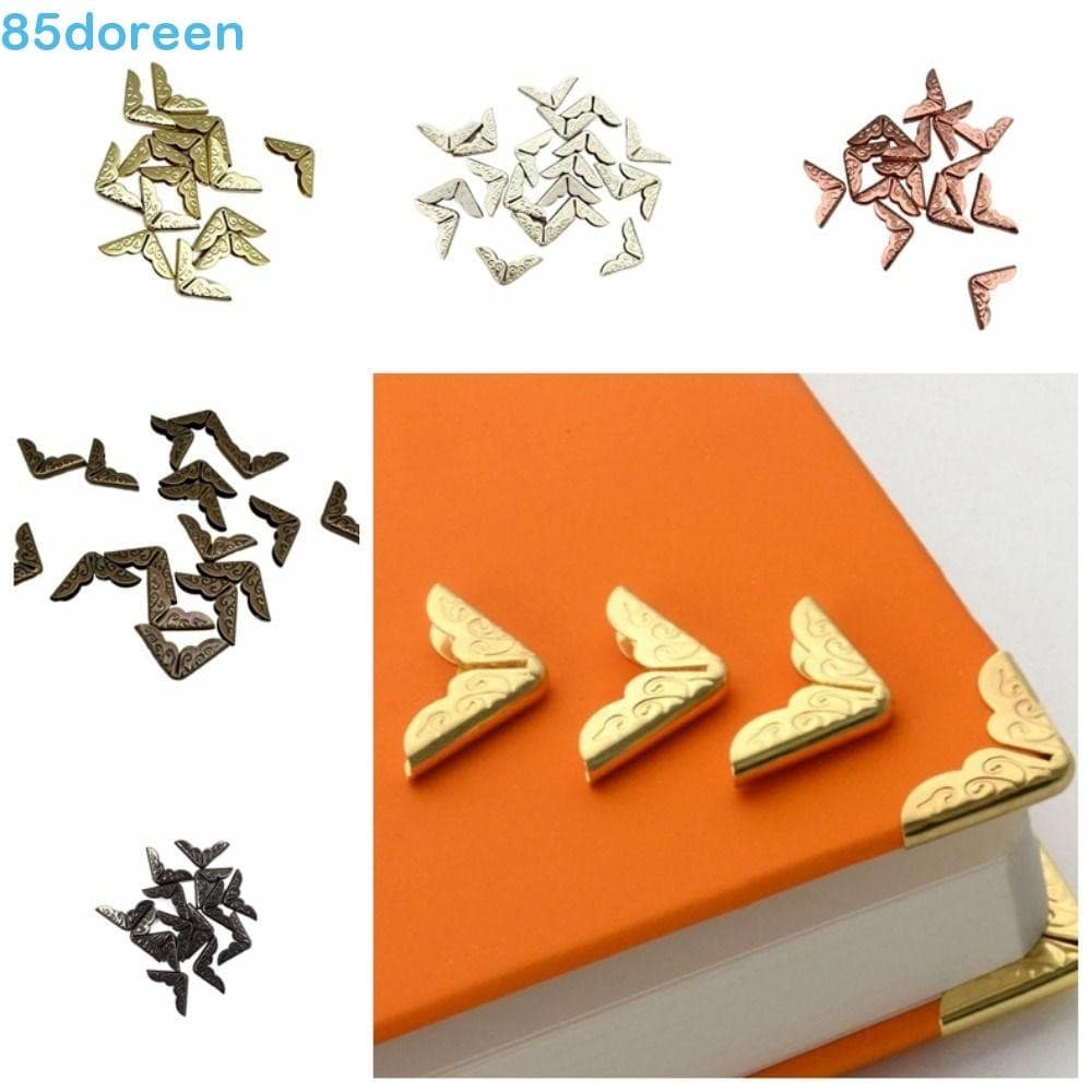 DOREEN1 50 Peças Protetor De Scrapbook , Prático Canto De Livro Vintage , Mini Suportes DIY De Ferro