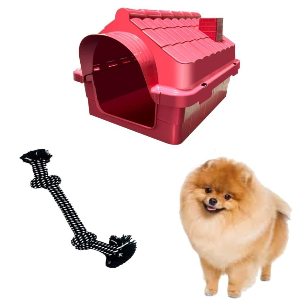 Mordedor Corda Pet Resistente Interativo + Casinha Pet N1
