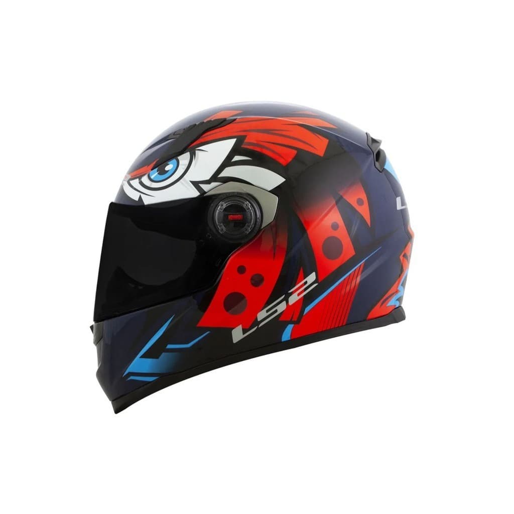 Capacete LS2 FF358 Tribal Laranja Brilhante Fechado