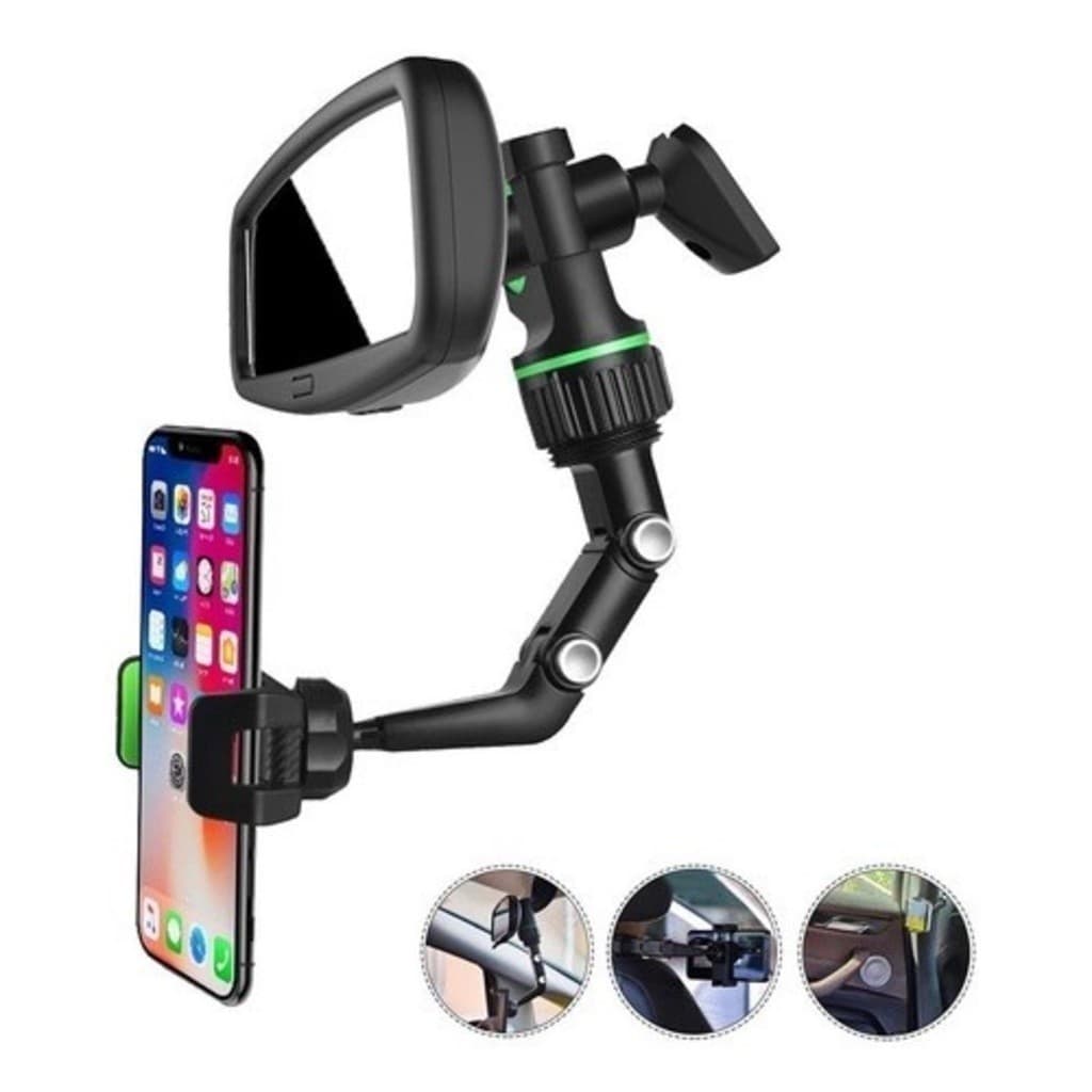 Suporte de telefone para carro Suporte veicular articulado para celular retrovisor 360 graus MDL05