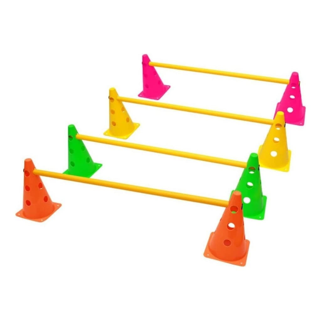 Kit Agilidade 4barras 4cones Para Fisioterapia Reabilitação