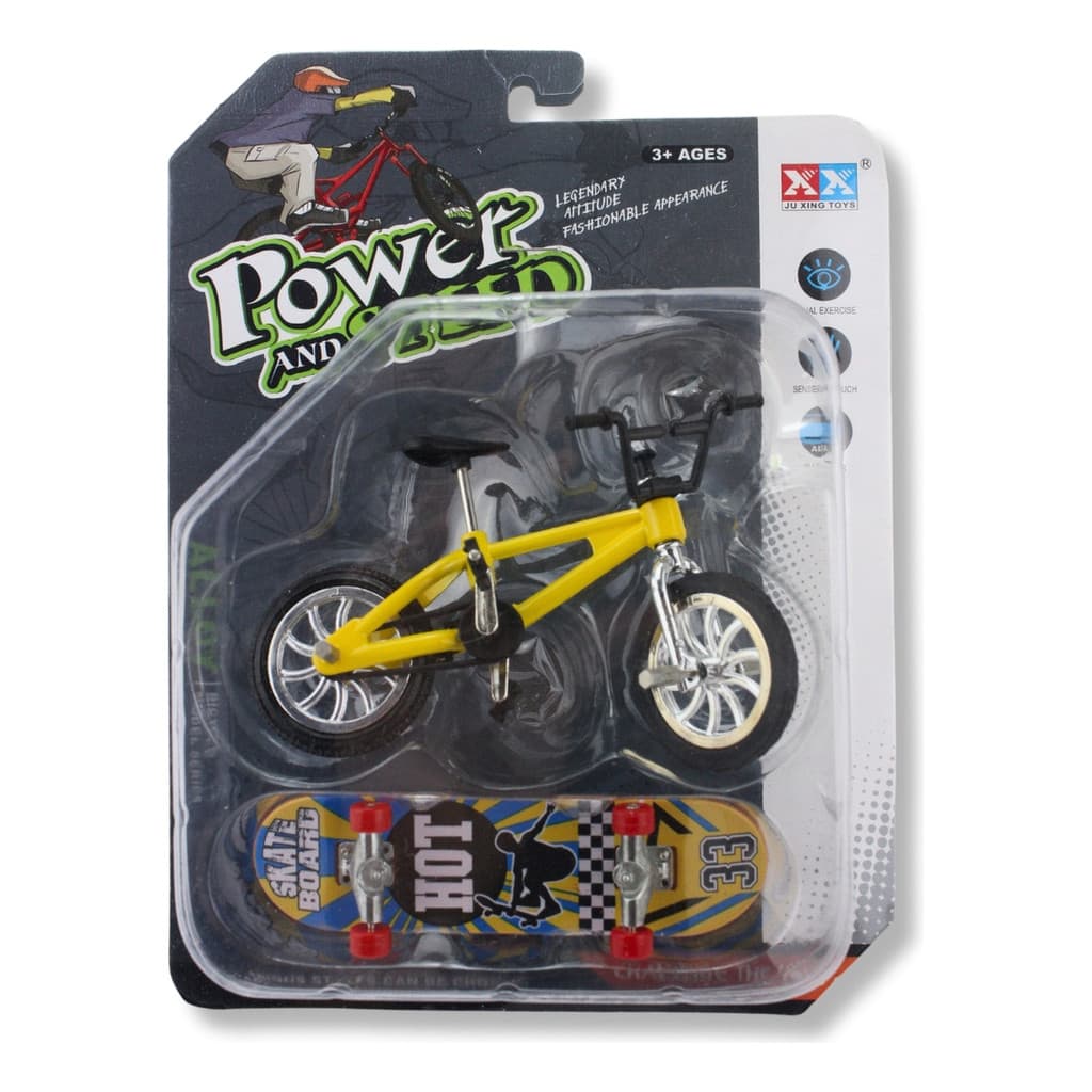 Kit Skate De Dedo Com Bicicleta De Dedo Power And Speed