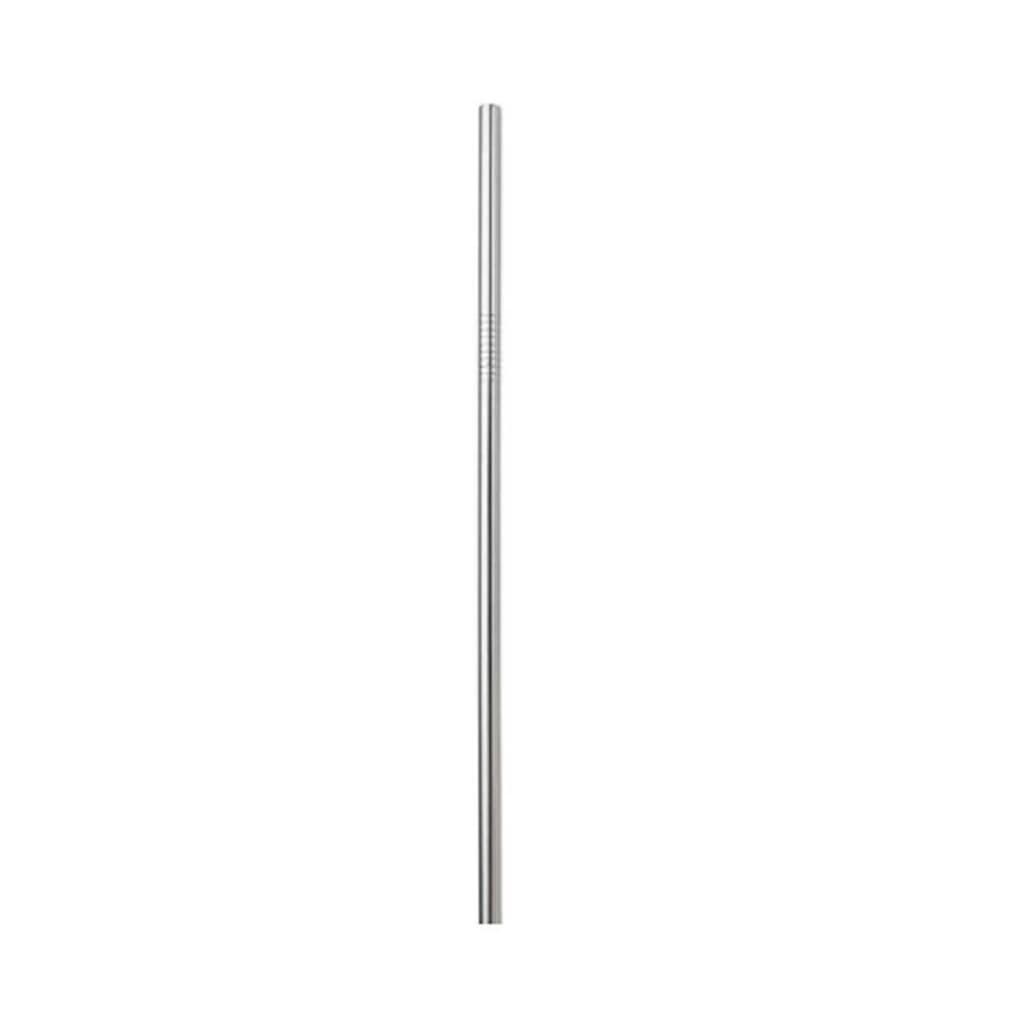 Canudo de Inox Extra-Longo Reto 30cm - 6mm espessura - Prateado