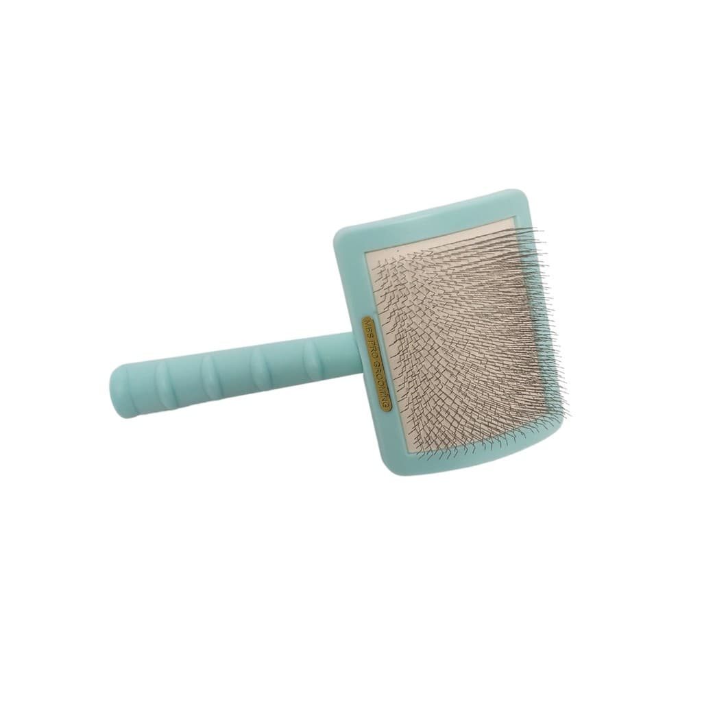 Rasqueadeira Pet Cães e Gatos MBS Colors Com Pinos Macios Verde G
